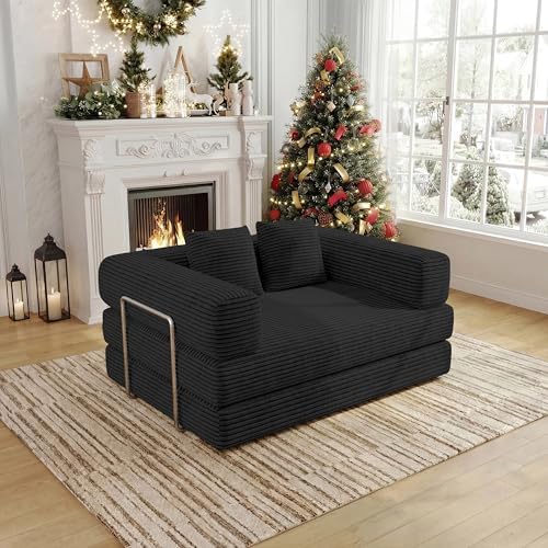 BSHOMGI Convertible Futon Sofa Bed, Boneless Couch by BSHOMGI
