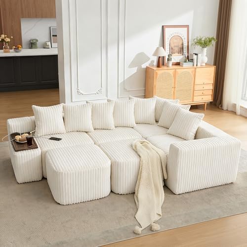 ivoros 137 Inch Modular Sectional Sofa Couch, Oversized Modern Cloud Couch - Image 2