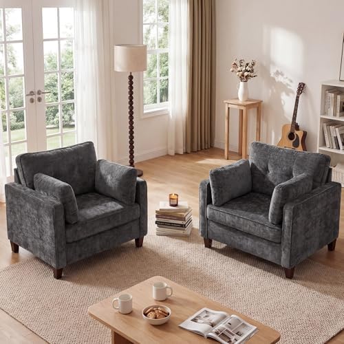 Luxury Oversized Accent Reading Armchair Set of 2 by LANDASSYHOME