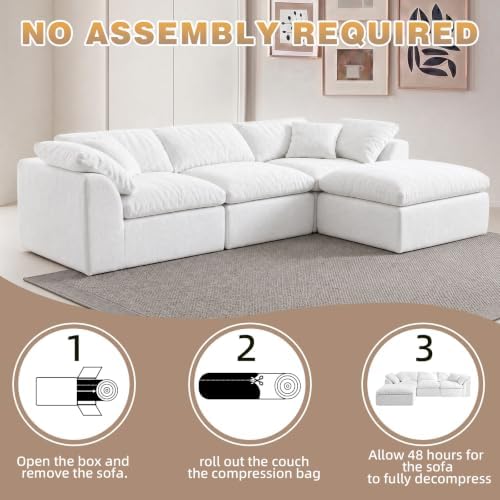 110" Boneless Cloud Couch Sectional - Image 4