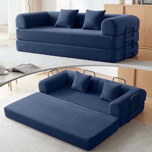 79" Convertible Sofa Bed, Boneless Couch by QQR