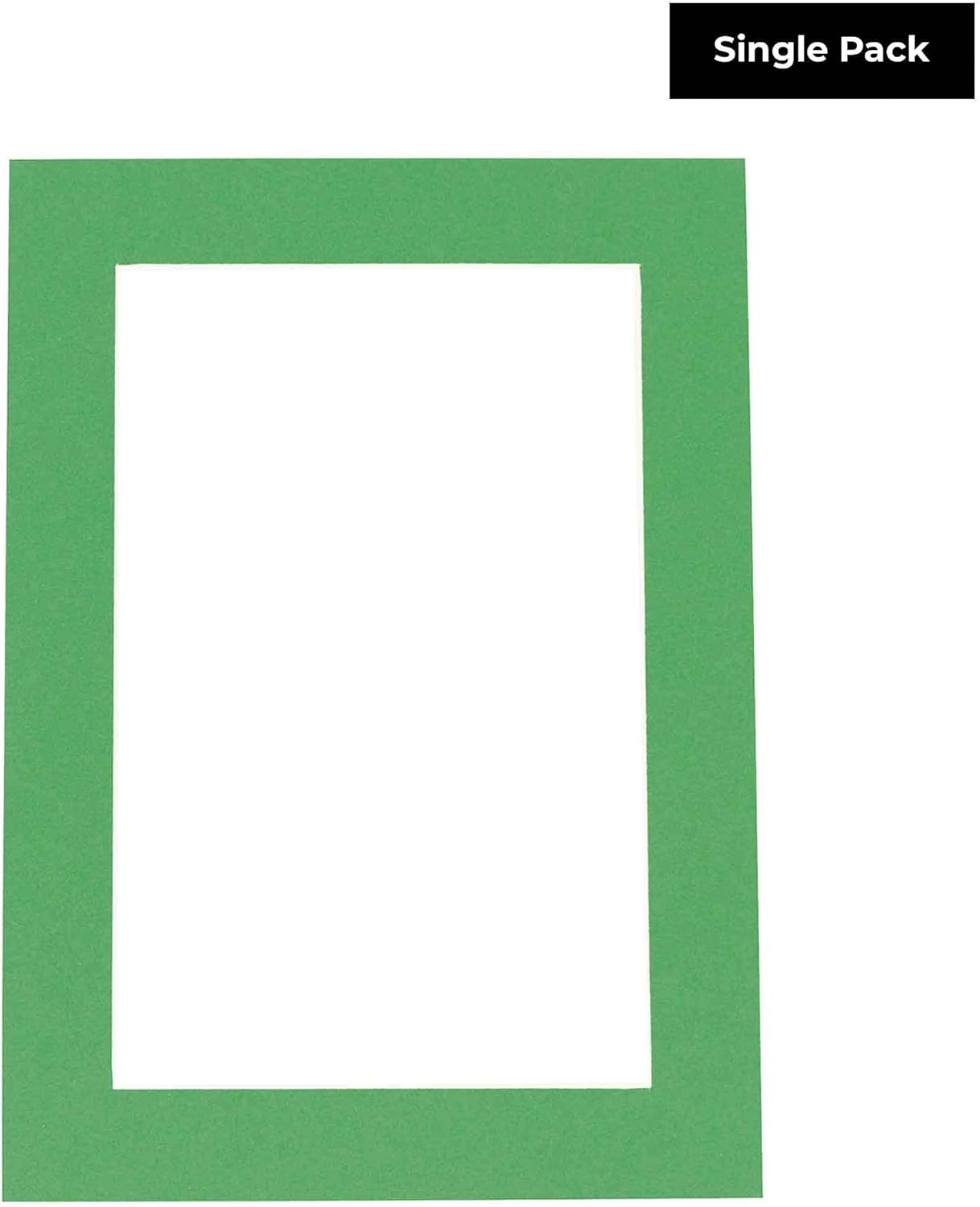 8.5x11 Mat Bevel Cut for 7x9 Photos - Acid Free Bright Green Precut Matboard - For Pictures, Photos, Framing - 4-ply Thickness