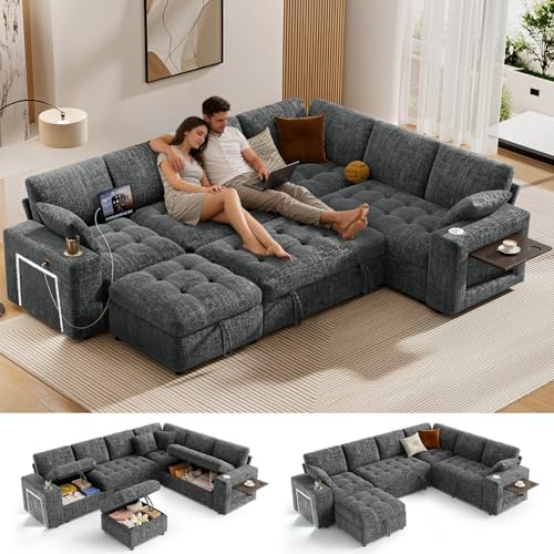 Vipbear 111" Modular Sectional Sleeper Sofa by VipbearLiving