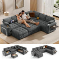 Vipbear 111" Modular Sectional Sleeper Sofa by VipbearLiving