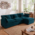 Tmsan 111.42" Blue Modular Sectional Sofa Cloud Couch by TmsanHomeKitchen