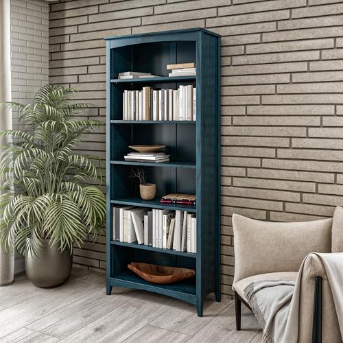 Camaflexi Shaker Style 6 Shelf Bookcase/Solid Wood / 72" High/Adjustable - Image 2