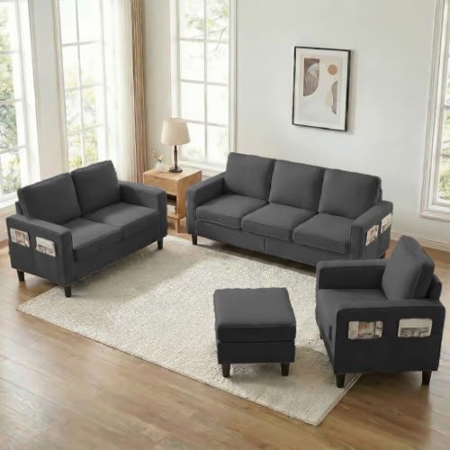 BALUS 78" Living Room Sofa Set, 3 Seater Sofa by BALUSFuritureHomeLife