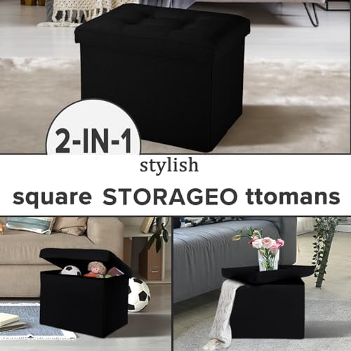LINMAGCO Ottoman with Storage Small Foot Rest Stool Under Desk Stool Short - Image 7