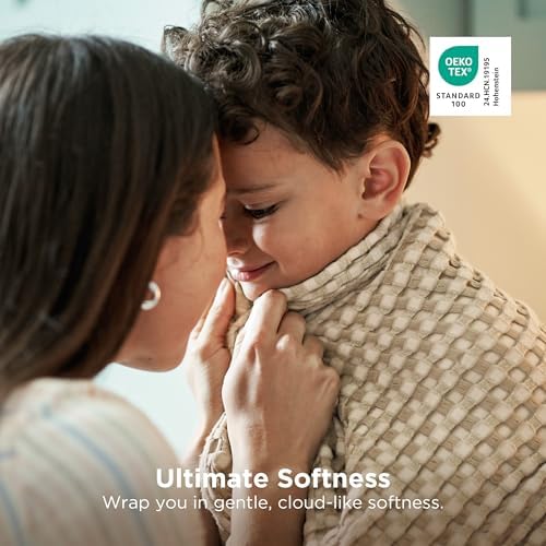 Bedsure Cooling Waffle Blanket for Hot Sleepers, Warm Taupe - Image 4