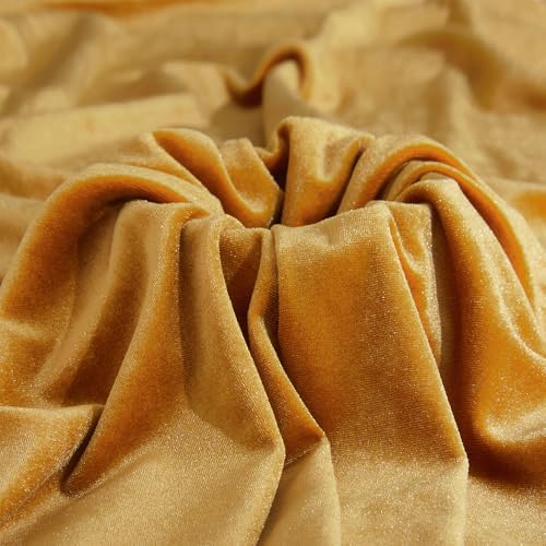 Yellow Velvet Fabric by The Yard, 5 Yards by MaiMaiSuan