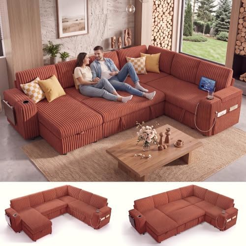 WEUP 111" Modular Sectional Sleeper Sofa by Unknown