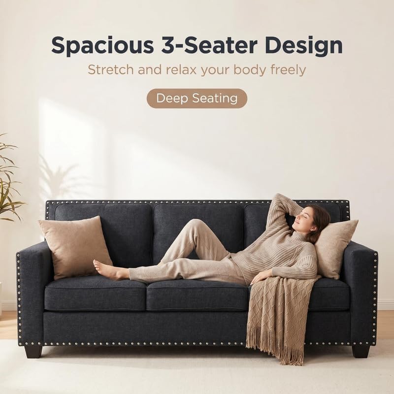 3-Piece Transitional Fabric Sofa Set, Living Room Couch - Image 7