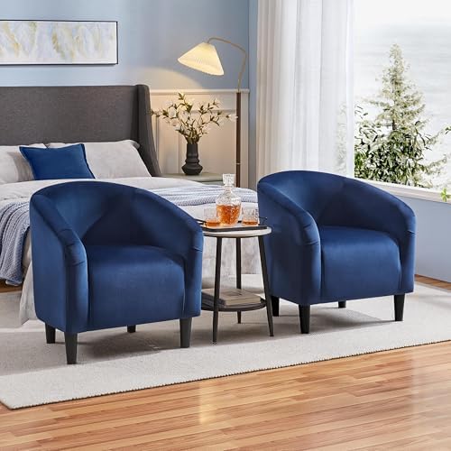 Yaheetech Compact Velvet Accent Chairs Set of 2 - Image 4