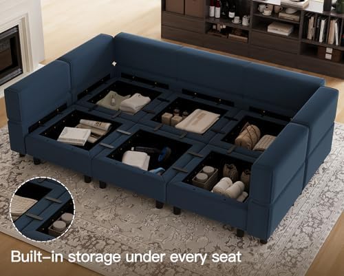 Belffin Modular Velvet Sectional Sofa - Image 3
