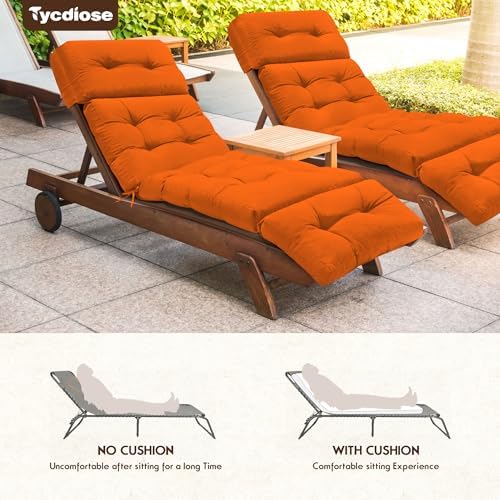 Outdoor Chaise Lounge Chair Cushions Waterproof 74.4 x 22 x 4.7 In - Image 6