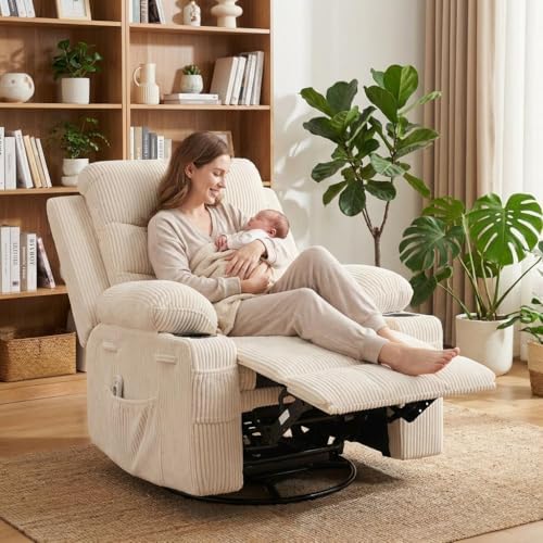 Garvee Oversized Swivel Recliner Chair by Garvee