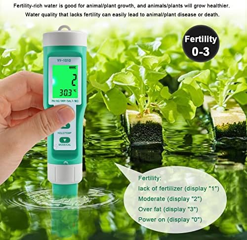 Hydrogen Water Tester 10 in 1 Resistivity/Fertility/H2/pH/TDS/EC/ORP/S.G/Salt/Te - Image 4
