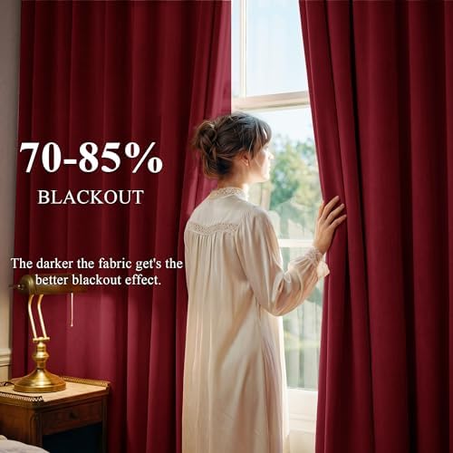 StangH Red Velvet Curtains Extra Long - Image 3