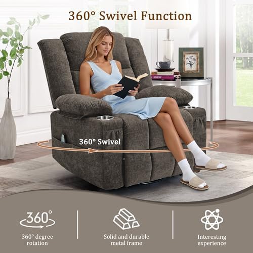 Korser Swivel Rocker Recliners, Rocking Chair Recliner - Image 3