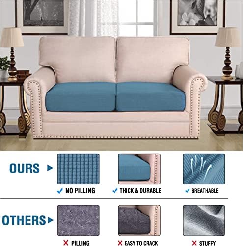 H.VERSAILTEX Super Stretch Individual Seat Cushion Covers Sofa Covers Couch - Image 2