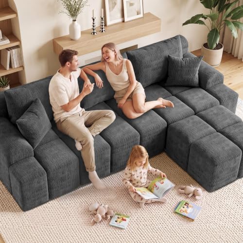 Vipbear 120" Oversized Modular Sectional Sofa, Boneless Couch - Image 4