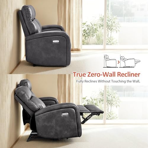 MCombo Zero Wall Recliner Loveseat, 2-Seat Power Wall Hugger Sofa - Image 5