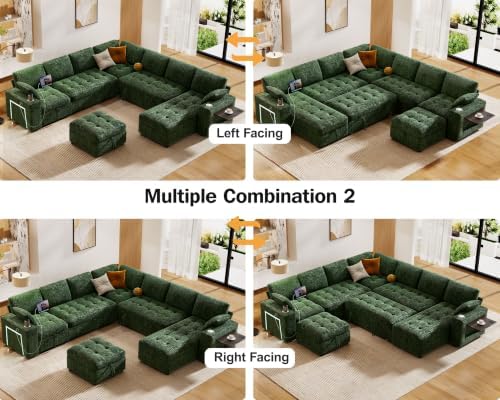 Vipbear 111" Modular Sectional Sleeper Sofa - Image 5