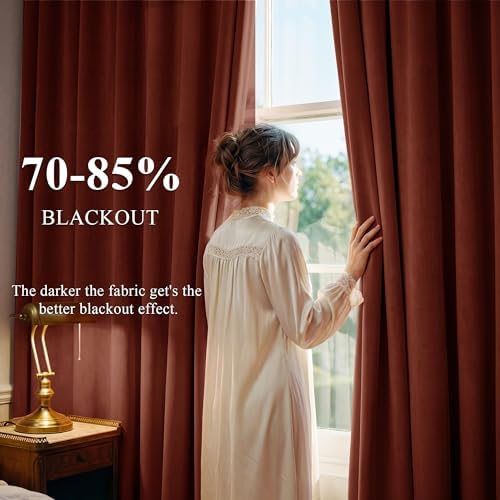 StangH Rust Red Velvet Curtains - Image 3