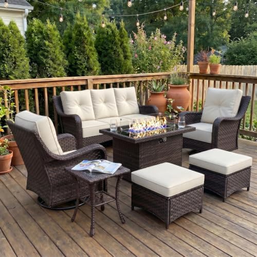 LayinSun 7 Piece Wicker Outdoor Furniture Set by LayinSun