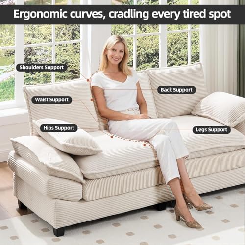 Opiesit 83" Loveseat Couch, Modern 2-Seat Sofa - Image 4