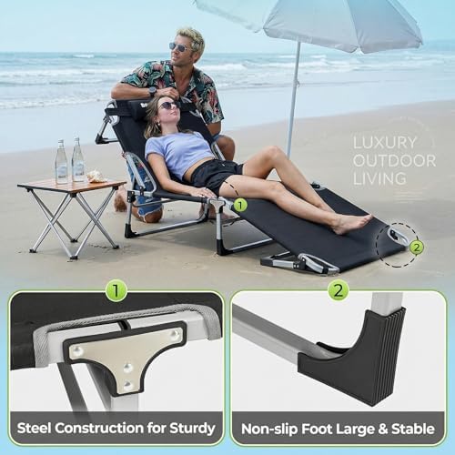 FUNDANGO Oversized Lounge Chair Outdoor 300 lbs Extra Wide - Image 4