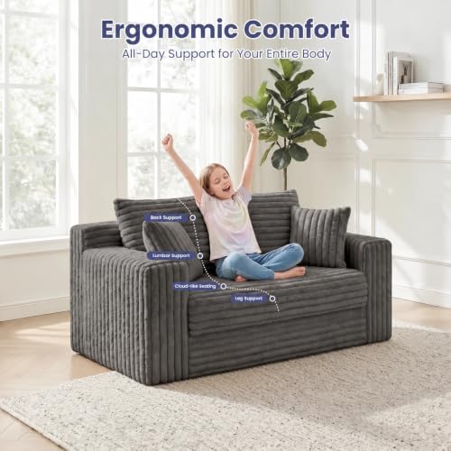 3-in-1 Convertible Sofa Bed: Boneless Loveseat Sleeper & Folding Couch Bed - Image 6