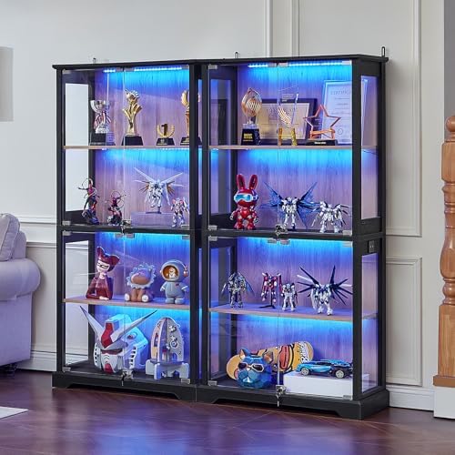 LELELINKY Farmhouse Glass Display Cabinet - Image 2