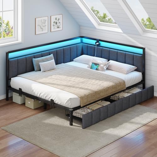 Hasuit Queen Corner Bed Frame - Image 2