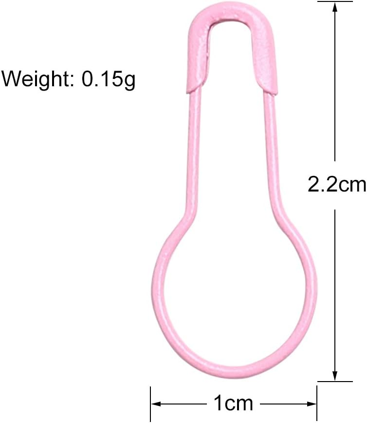 Colorful Metal Knitting Pins Stitch Markers Pear Shape Safety Pins for Sewing Clothing DIY Craft Making with Storage Box Knitting Counter Crochet Needle Clip Ring(8 colors-320pcs)