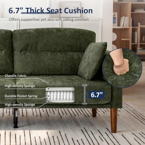 Vipbear 69" Loveseat Sofa, Modern Couches - Image 6
