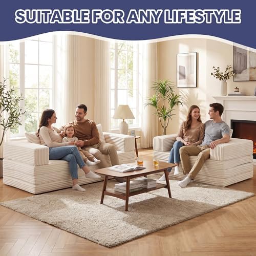 Convertible Sofa Bed, 4-in-1 Boneless Loveseat - Image 2