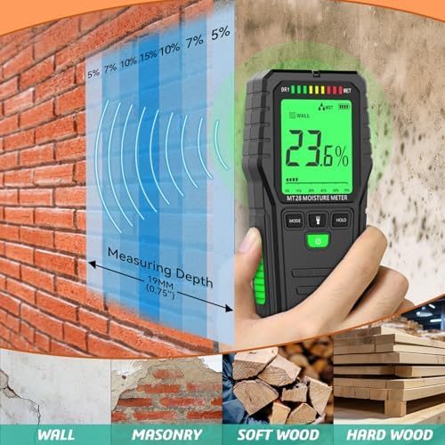 Pinless Moisture Meter for Wood Digital Wall Moisture Detector - Image 4