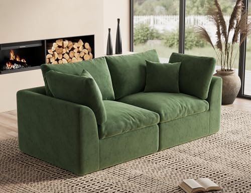 ohllob 78.9" Loveseat Sofa, Cloud Boneless Couches by Ohllob