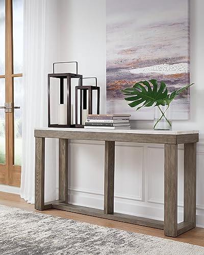 Signature Design by Ashley Marble Console Table, 64-Inch Sofa Table - Image 5