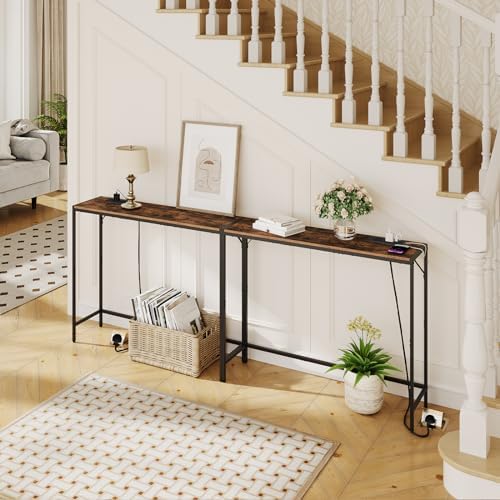 MAHANCRIS Console Table, Narrow Sofa Table, 43.7” Entrance Table - Image 6