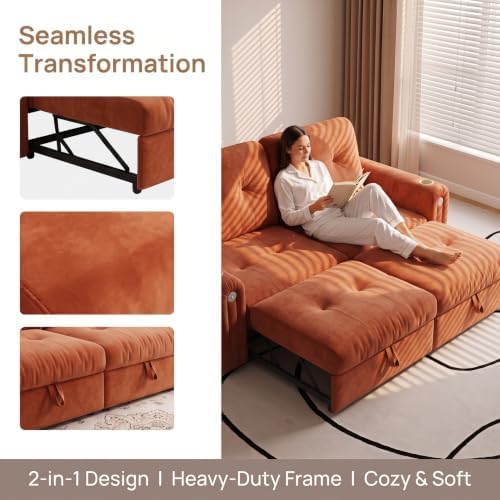 NicBex 77"Convertible sofa Bed, Pull out Couch - Image 5