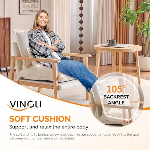 VINGLI Mid-Century Modern Cloud Accent Armchairs Set of 2 - Image 6