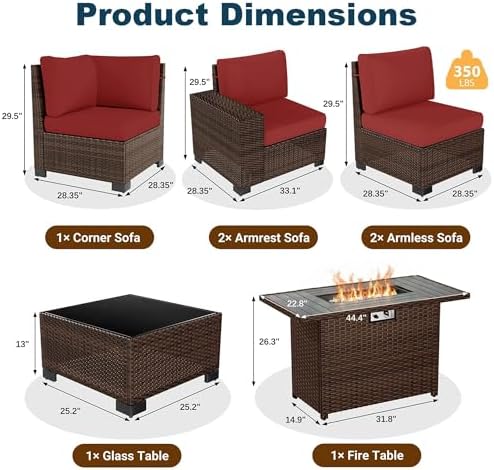 7 Piece Patio Furniture Set - Image 4