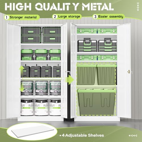 SUNCROWN 72" Metal Storage Cabinet - Image 5