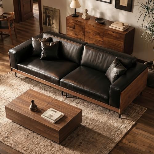 106“ 4-Seater PU Leather Sofa Couch - Image 5