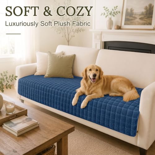 Smiry Velvet Couch Cover for Dogs, Non Slip Soft Sofa Protector for Pets - Image 2