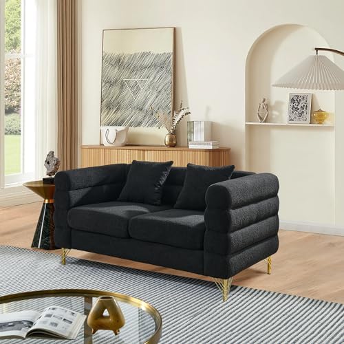 mikibama Modern Teddy Loveseat Sofa, 60 Inch Sectional Sofa Couch, Luxury 2 by Mikibama