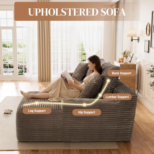 85" L Shaped Cloud Boneless Sectional Couches - Image 6