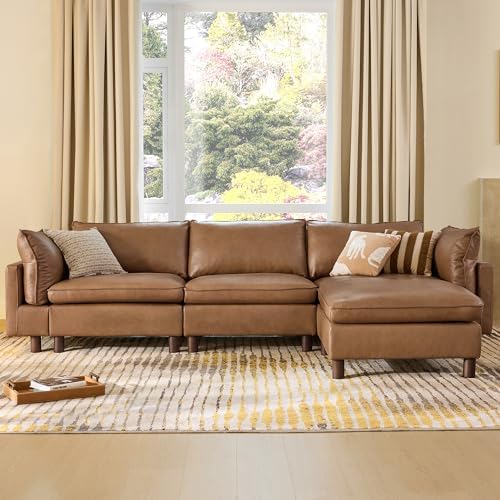 CHITA 127" Genuine Leather Sofa, Large Sectional Couches, 4 Seater - Image 3